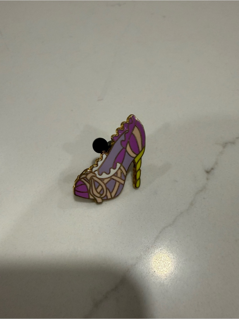 Disney Purple and Gold High Heel Enamel Brooch